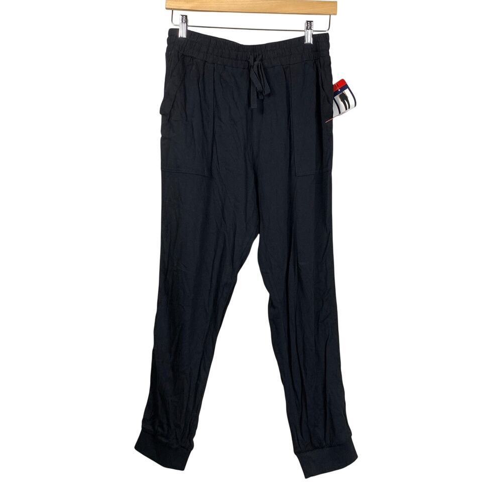 Splendid Black Rayon Jogger Pants Womens Size M NWT Travel Lounge